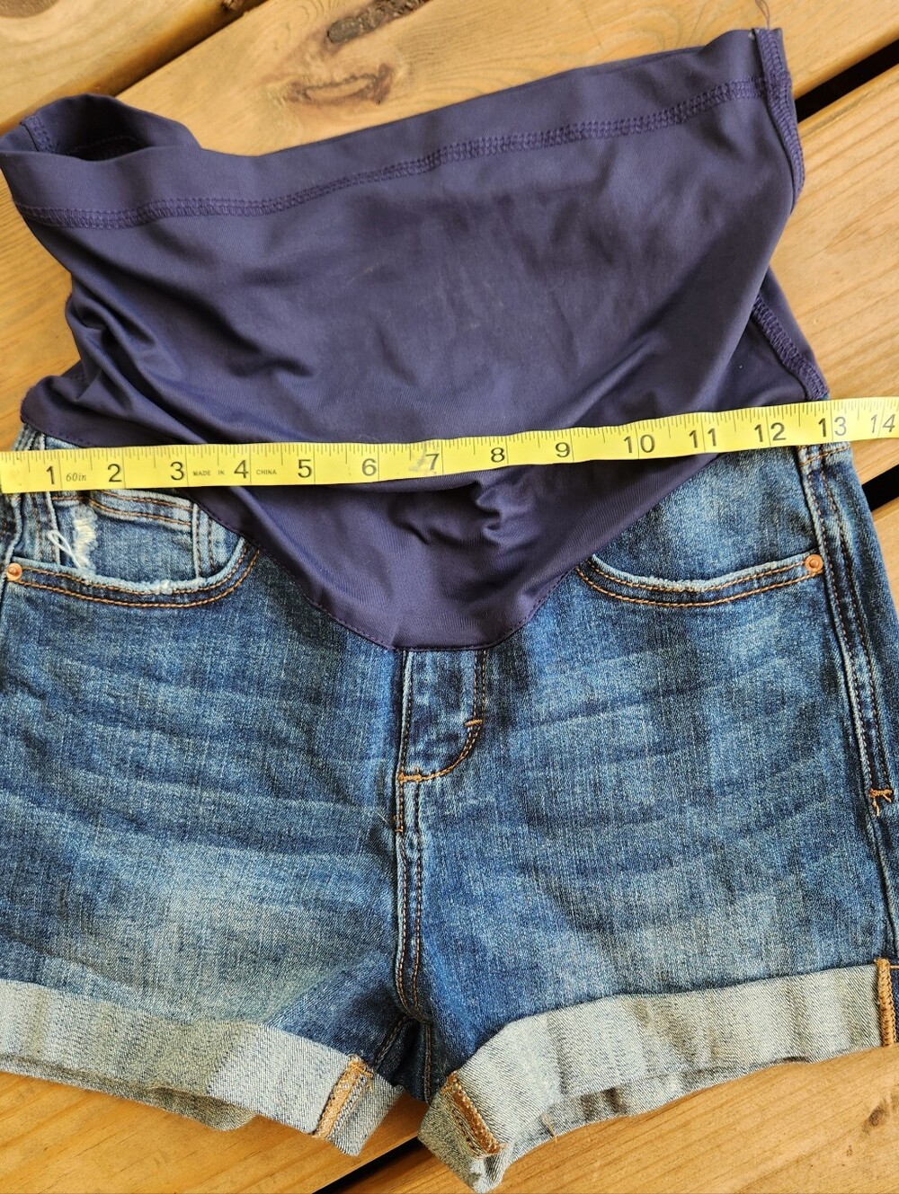 Pink Blush Maternity Jean Shorts